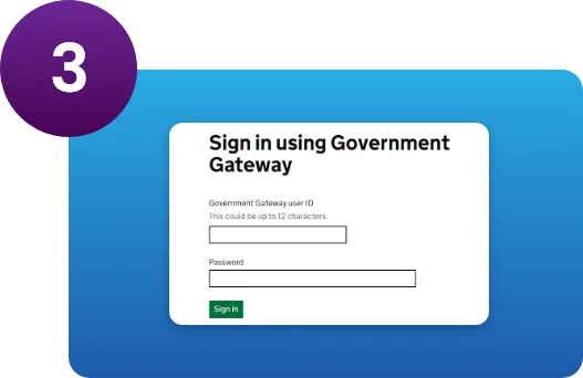 Step 3 signin gateway hmrc